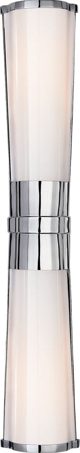 Carew Linear Vägglampa — Chapman & Myers for Visual Comfort & Co. — Polished Nickel with White Glass