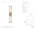 Carew Linear Vägglampa — Chapman & Myers for Visual Comfort & Co. måttskiss