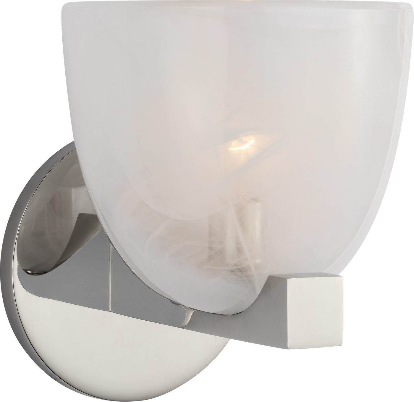 Carola Single Vägglampa Polished Nickel