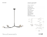 Carraig 52" 5 Light Takkrona — Waterford for Visual Comfort & Co. måttskiss