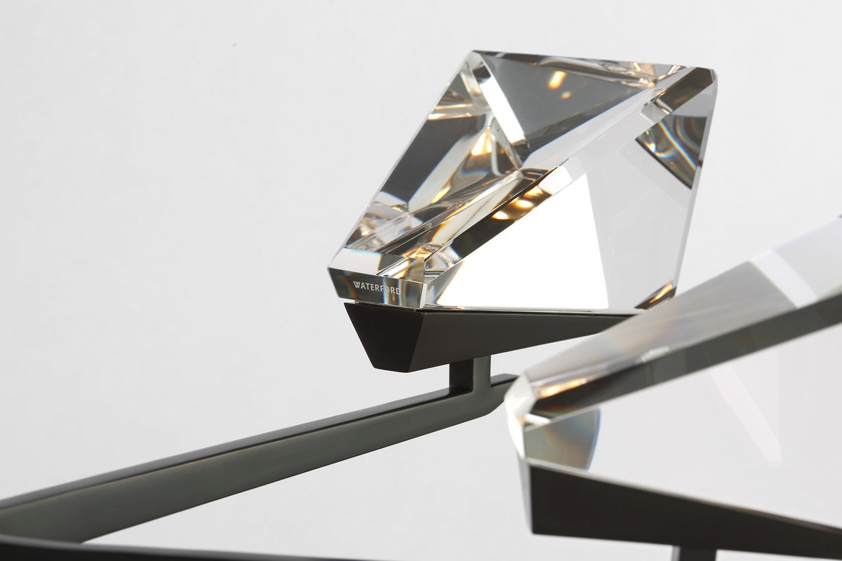 Carraig 52" 5 Light Takkrona — Waterford for Visual Comfort & Co. — Bronze with Clear Crystal detaljbild