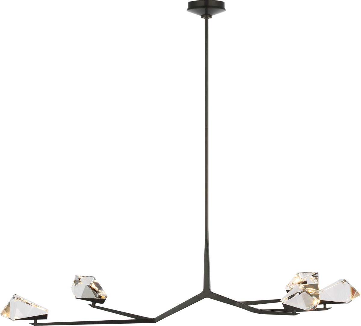 Carraig 52" 5 Light Takkrona — Waterford for Visual Comfort & Co. — Bronze with Clear Crystal