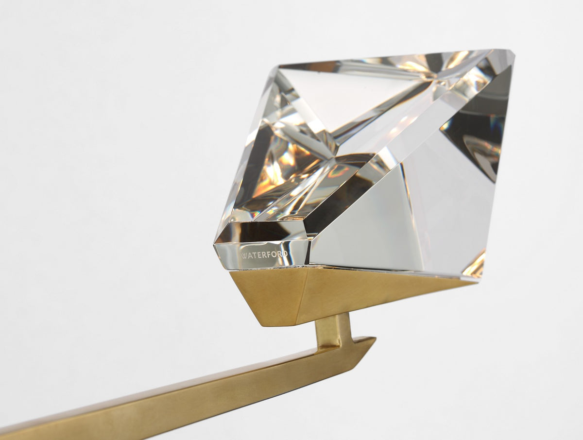 Carraig 52" 5 Light Takkrona — Waterford for Visual Comfort & Co. — Natural Brass with Clear Crystal detaljbild