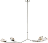 Carraig 52" 5 Light Takkrona — Waterford for Visual Comfort & Co. — Polished Nickel with Clear Crystal