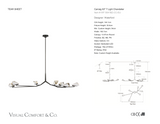 Carraig 63" 7 Light Takkrona — Waterford for Visual Comfort & Co. måttskiss
