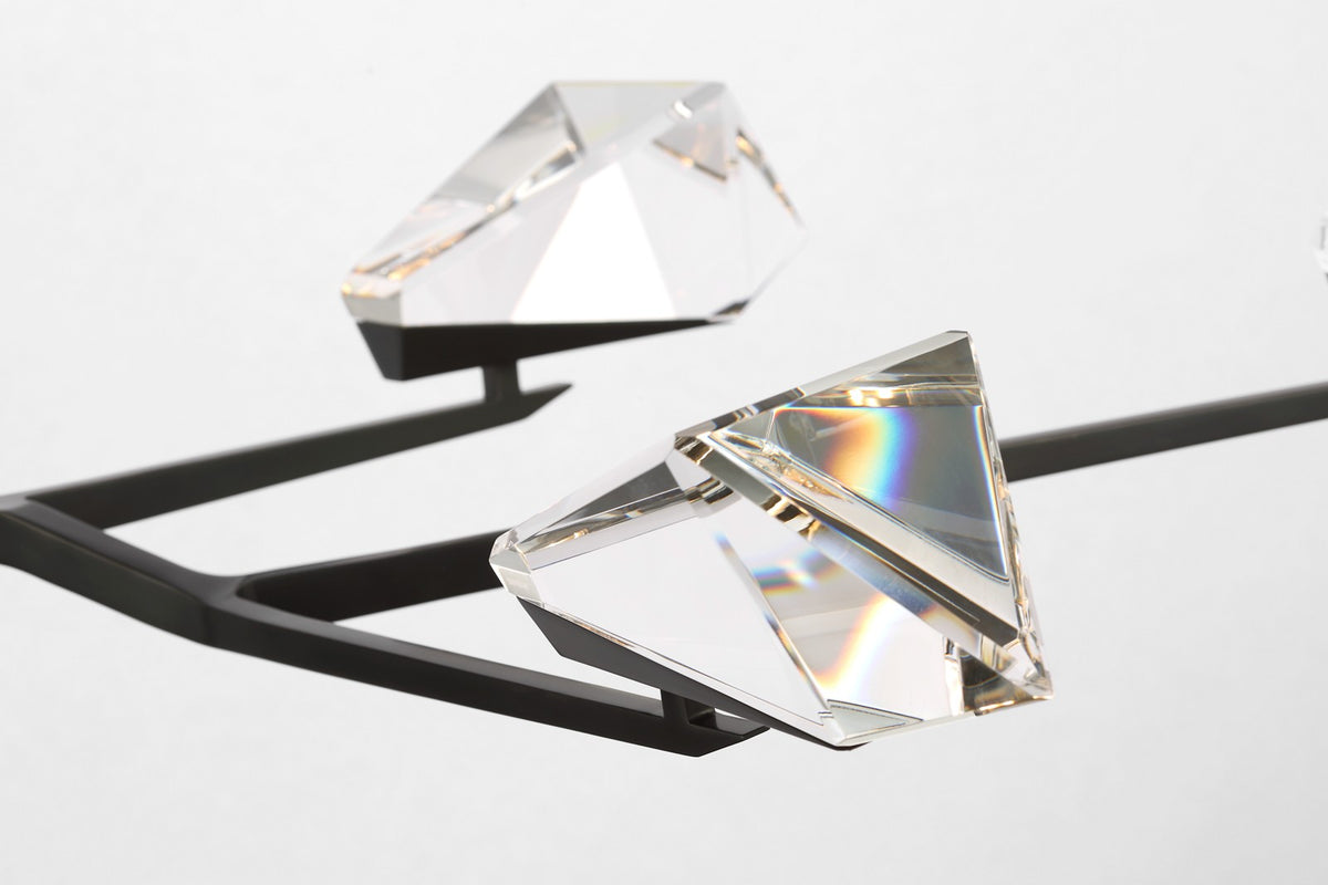 Carraig 63" 7 Light Takkrona — Waterford for Visual Comfort & Co. — Bronze with Clear Crystal detaljbild