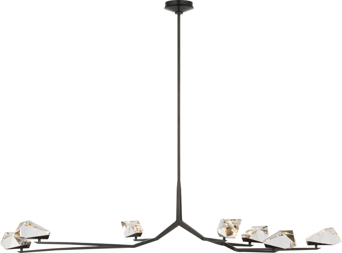 Carraig 63" 7 Light Takkrona — Waterford for Visual Comfort & Co. — Bronze with Clear Crystal