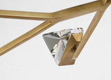 Carraig 63" 7 Light Takkrona — Waterford for Visual Comfort & Co. — Natural Brass with Clear Crystal detaljbild
