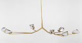 Carraig 63" 7 Light Takkrona — Waterford for Visual Comfort & Co. — Natural Brass with Clear Crystal detaljbild