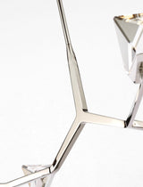 Carraig 63" 7 Light Takkrona — Waterford for Visual Comfort & Co. — Polished Nickel with Clear Crystal detaljbild