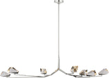 Carraig 63" 7 Light Takkrona — Waterford for Visual Comfort & Co. — Polished Nickel with Clear Crystal