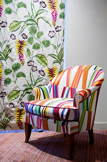 Carriacou room setting — Pierre Frey wallpaper