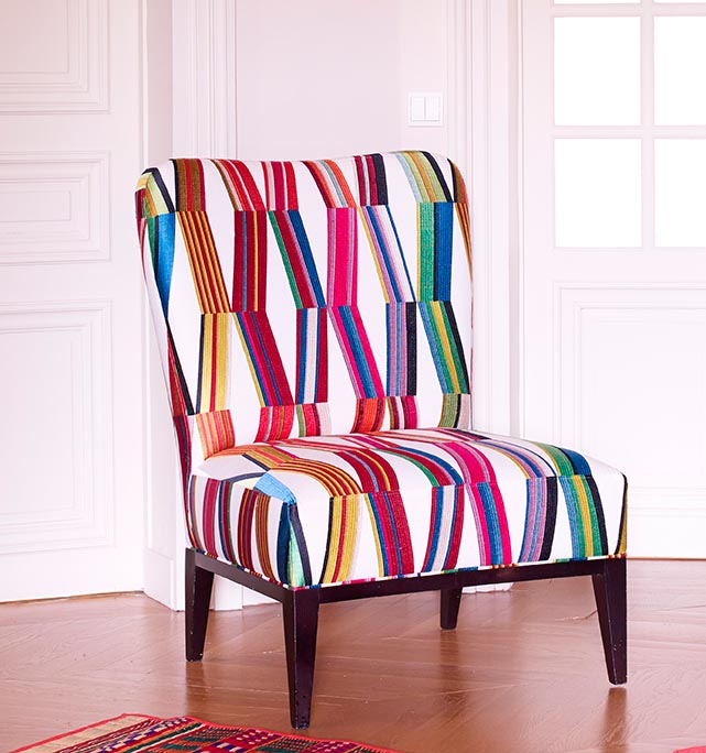 Carriacou room setting — Pierre Frey wallpaper