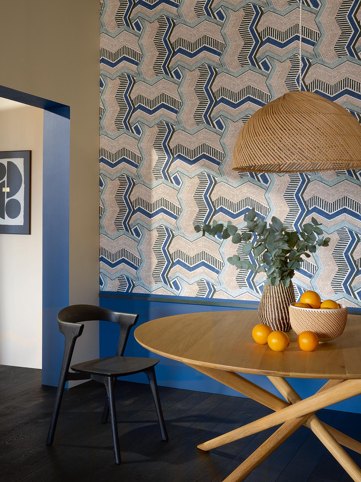 Cascade room setting — Pierre Frey wallpaper