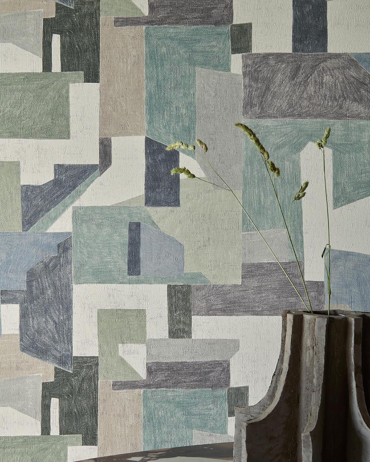 Castellaras room setting — Pierre Frey wallpaper