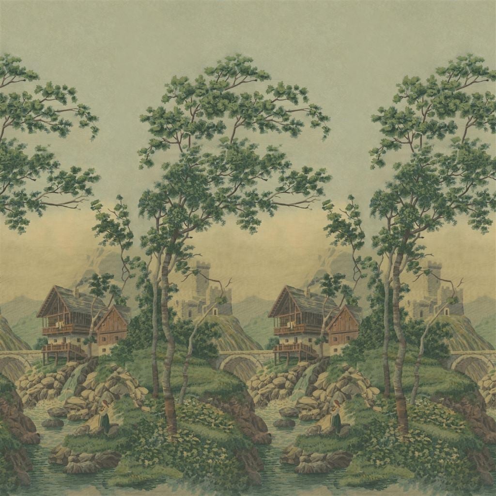 Castle Scene 1 Forest 01 — Designers Guild tapet
