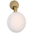 Soft Brass With White Glass