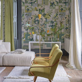 Celadon Vase Grasscloth Celadon Tapet — Designers Guild i miljö
