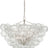 Burnished Silver Leaf and Clear Swirled Glass