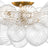Gild and Clear Swirled Glass