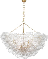 Talia 56" Takkrona — Julie Neill for Visual Comfort & Co. — Gild and Clear Swirled Glass