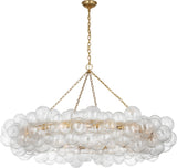 Talia 63" Ring Takkrona — Julie Neill for Visual Comfort & Co. — Gild and Clear Swirled Glass