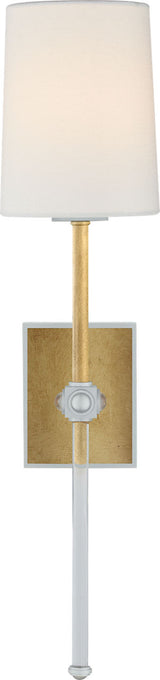 Lucia Vägglampa Medium — Julie Neill for Visual Comfort & Co. — Gild and Crystal with Linen Shade