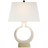 Alabaster with Linen Shade