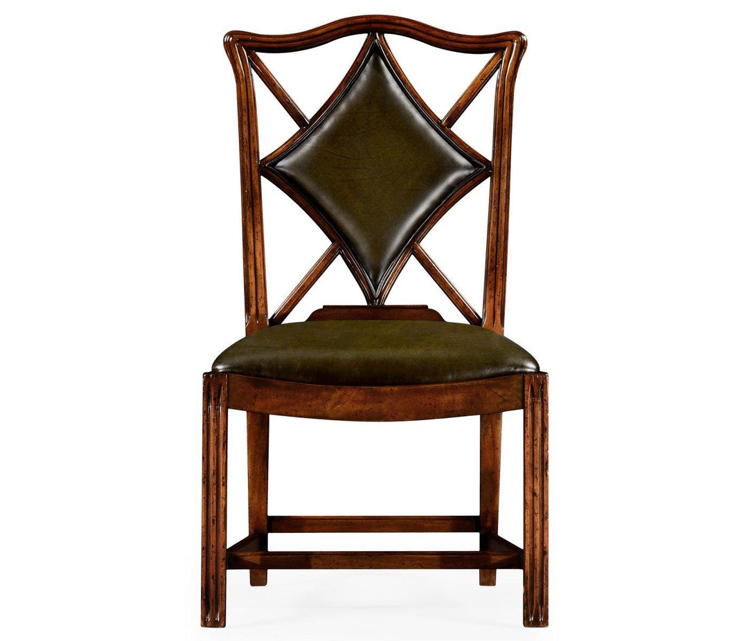 Chair Diamond Playing Card - English Green Leather