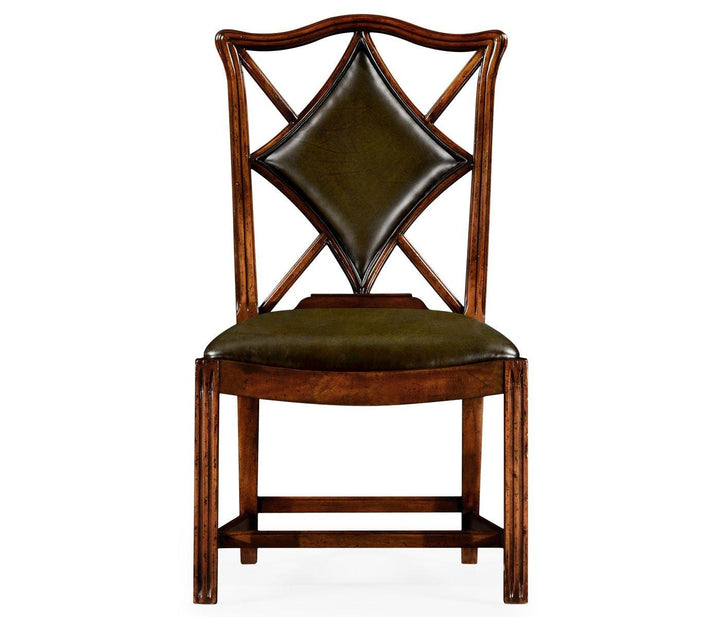 Chair Diamond Playing Card - English Green Leather