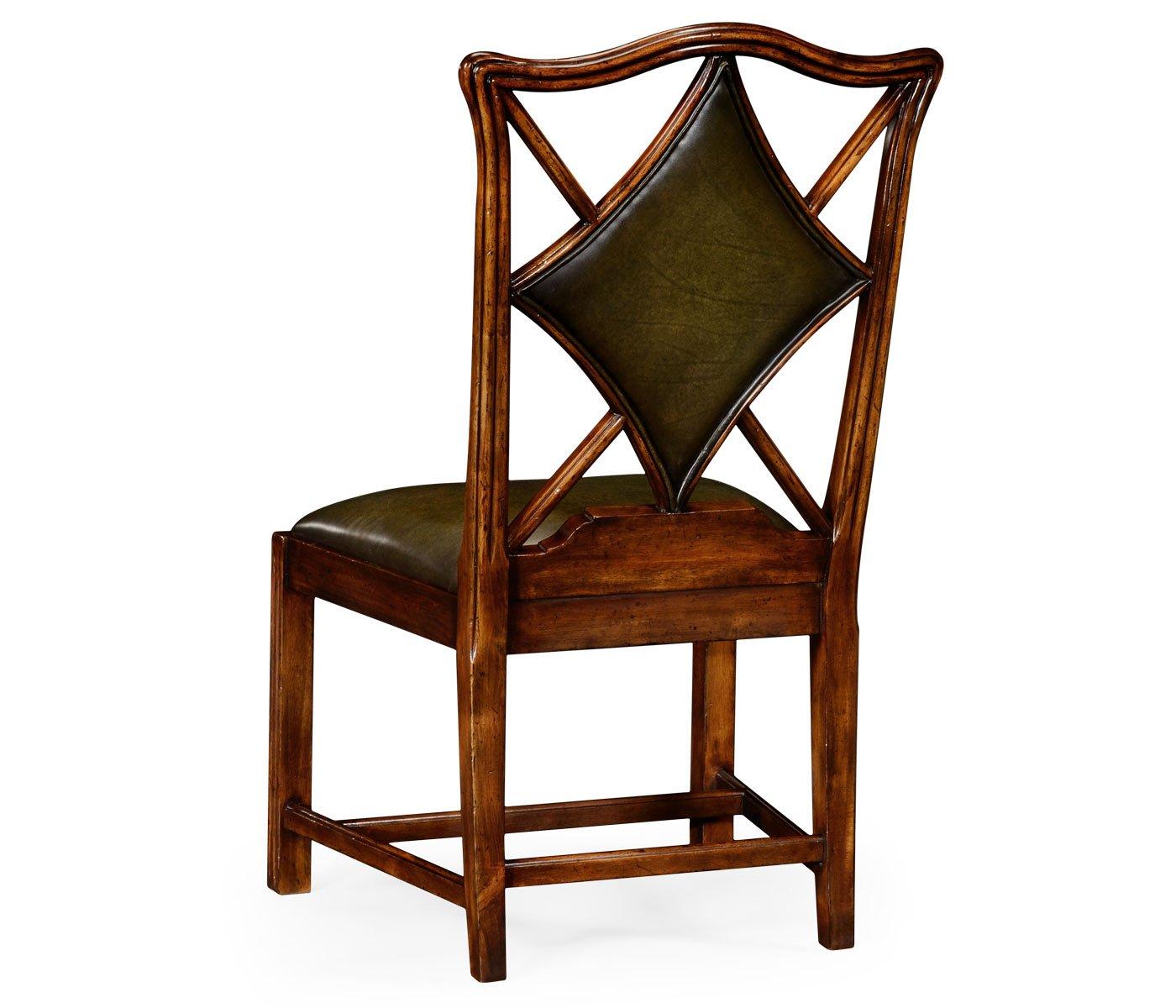 Chair Diamond Playing Card - English Green Leather