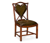 Chair Heart Playing Card - English Green Leather