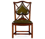 Chair Spade Playing Card - English Green Leather