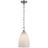 Polished Nickel With White Glass