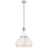 Polished Nickel With White Glass