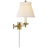 Antique-Burnished Brass With Silk Crown Shade
