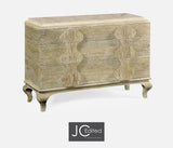 Chest of Drawers Eclectic with Marble Top - Limed Acacia