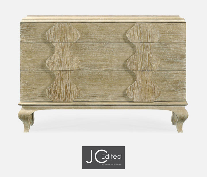 Chest of Drawers Eclectic with Marble Top - Limed Acacia
