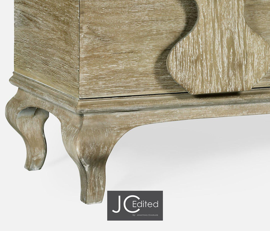 Chest of Drawers Eclectic with Marble Top - Limed Acacia