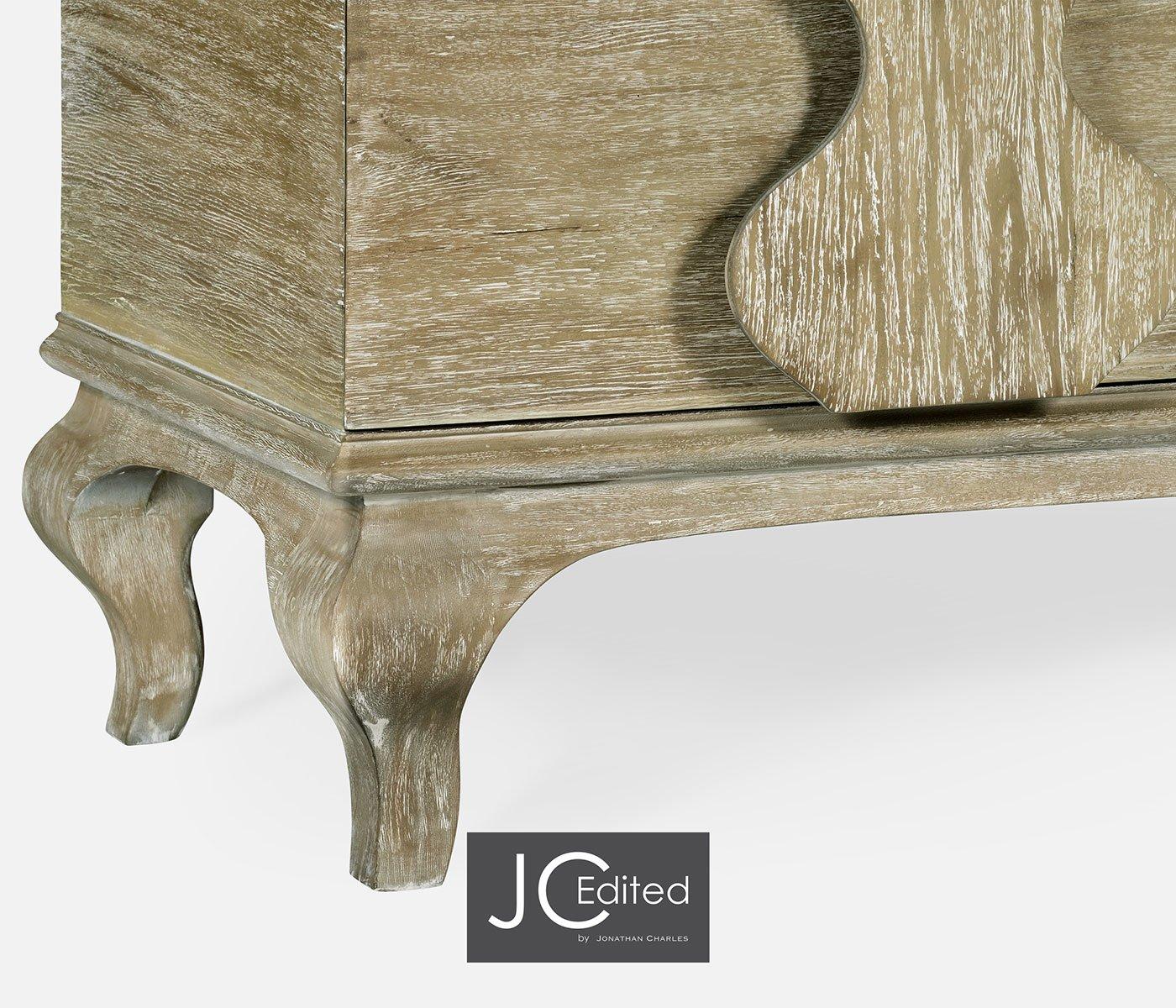 Chest of Drawers Eclectic with Marble Top - Limed Acacia