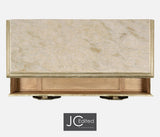 Chest of Drawers Eclectic with Marble Top - Limed Acacia