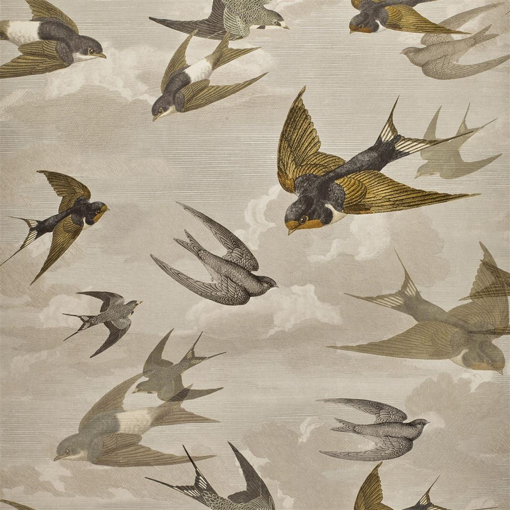 Chimney Swallows Sepia — Designers Guild tapet