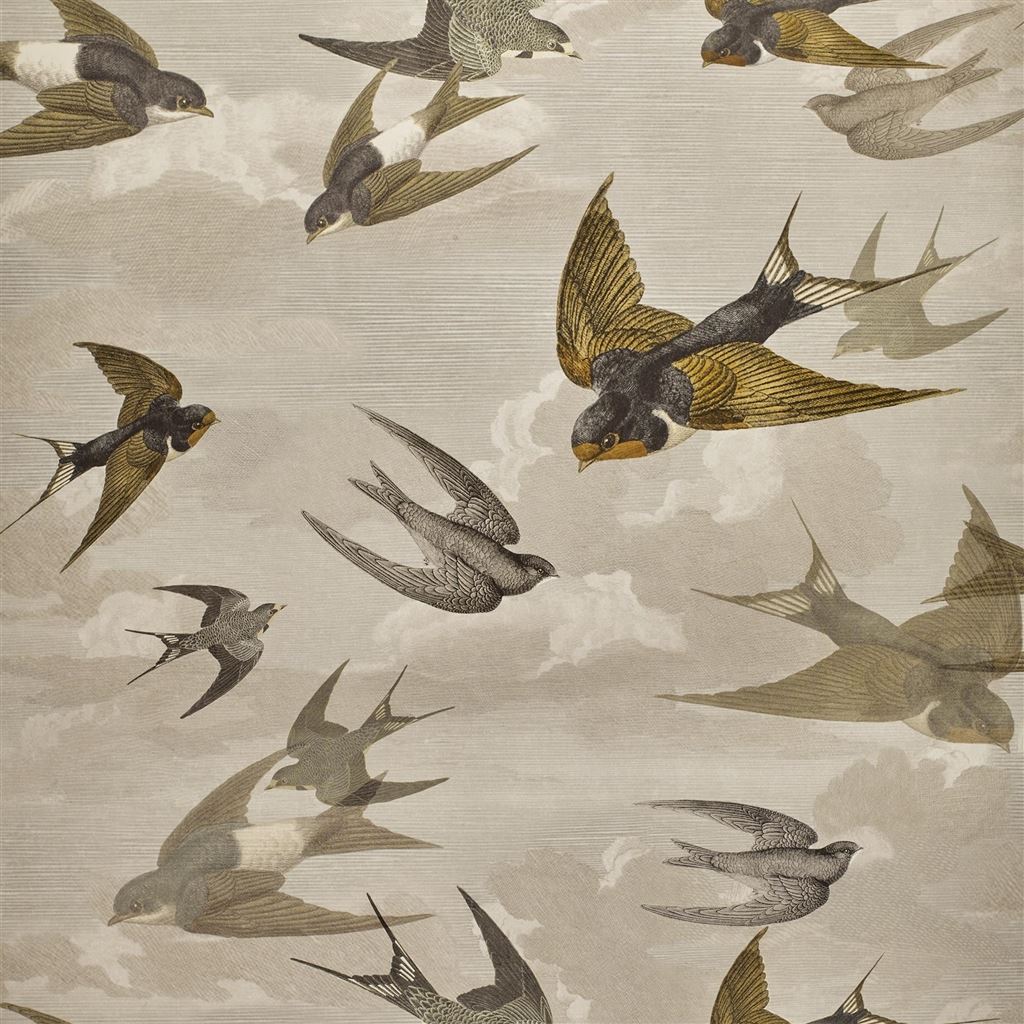 Chimney Swallows Sepia — Designers Guild tapet