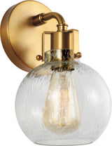 Clara 1 - Light Wall Light — Sean Lavin for Visual Comfort & Co. — Burnished Brass with Seeded Glass