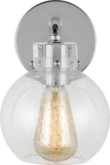 Clara 1 - Light Wall Light — Sean Lavin for Visual Comfort & Co. — Chrome with Seeded Glass