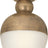 Hand-Rubbed Antique Brass with White Glass