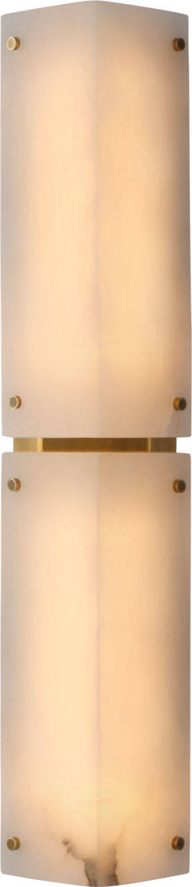 Clayton 25" Wall Vägglampa — Visual Comfort — Alabster and Hand-Rubbed Antique Brass
