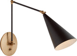 Clemente Double Arm Library Vägglampa Black