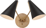 Clemente Double Vägglampa Antique-Burnished Brass