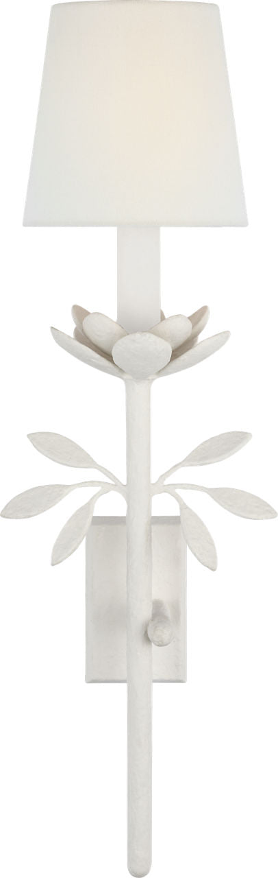 Clementine 22" Tail Vägglampa — Julie Neill for Visual Comfort & Co. — Plaster White with Linen Shade